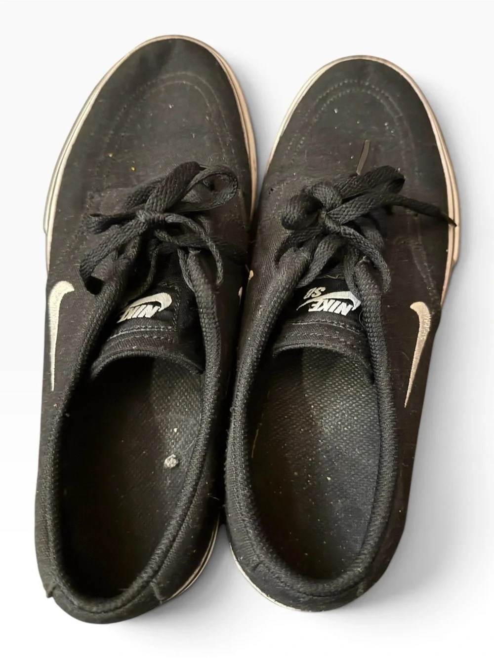 Nike Black Size 6.5Y Canvas Skate Shoes